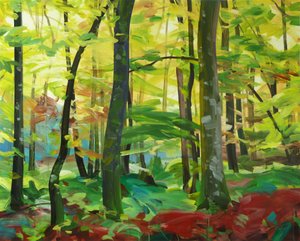 Forêt4、2015（キャンバスにアクリル絵の具）
