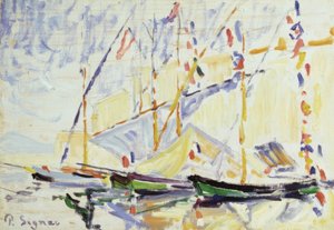 サントロペ。アーティスト：PAUL SIGNAC。博物館：ガレリアコートール-ロンドン- G.ブレタワ