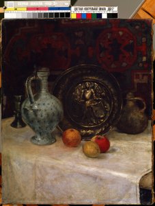 パウラ・モダーゾーン・ベッカー（モダーゾーン・ベッカー）作「真鍮板のある静物」（1876-1907）ミカロユス・コンスタンティナス・シウルリオニス美術館、カウナス、リトアニア