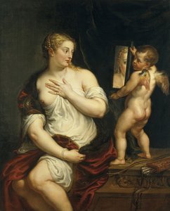 金星とキューピッド、c。 1610