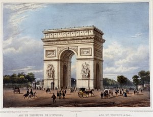 凱旋門-ジャコテとブノワが設計した「パリとその周辺のプロムナード」（1840年頃）の中で