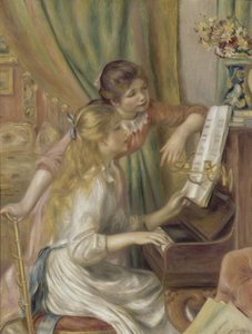 ピアノで若い女の子、1892