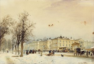 ウィーン北駅;ノルトバーンホフ、ウィーン、1852 作： アルトのルドルフ