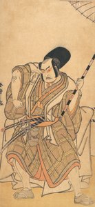 侍に扮した二代目中村助五郎 1778年。
