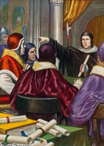 ローマの皇帝ヘンリー4世から教皇グレゴリー7世に宛てた手紙をもたらすパルマのローランド