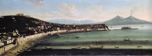西からのナポリ湾、1710年