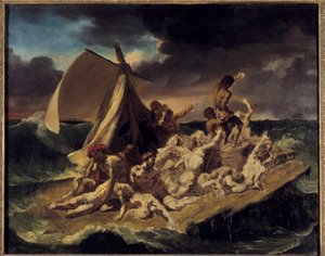 メドゥーゼ・スケッチのいかさま。テオドール・ジェリコー（1791-1824）の絵画。1816年日。0.65 X 0.83 m.