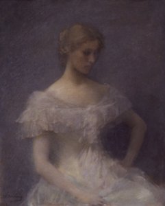 座っている少女、1896年。