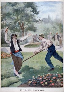 収穫道具を含む野生の戦い、1902