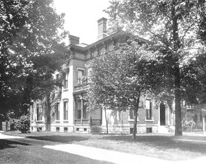 ハリソン元大統領、インディアナポリス、米国インディアナ州、c1900の邸宅。