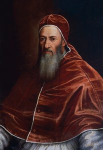 教皇ユリウス3世（1487-1555）の肖像、シピオーネ・プルツォーネ（1544-1598）の作品とされる。