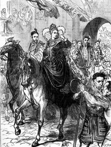 1558 年 12 月 23 日、ロンドンに入るエリザベス女王