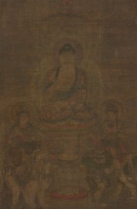 釈迦三尊：文殊菩薩と釈迦如来
