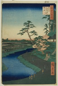 芭蕉関口椿山荘（名所江戸百景より）