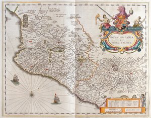 アムステルダム、ウィレム・ブラウ著『Theatrum Orbis Terrarum, sive Atlas Novus』所収のメキシコ。