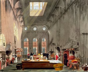 ロンドン、セント・ジェームズ・パレスのキッチン（1819年