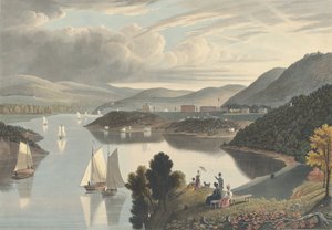 ワシントン・バレーの上からウエスト・ポイントをLooking down the River（川を見下ろす）、1834年発行。