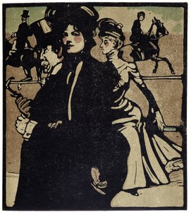 ロンドンのレースでの貴族 - 「「ロンドンの種類」」、ウィリアム・ニコルソン（1872-1949）、エド・フローリー