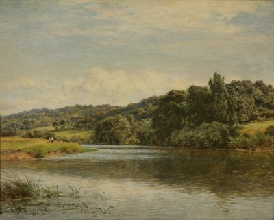 テムズ川の午後、1903年 作： Benjamin Williams Leader