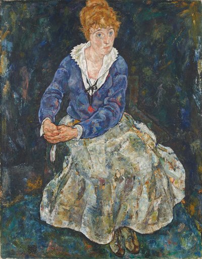 画家の妻、エディット シーレの肖像、1918 年。 作： Egon Schiele