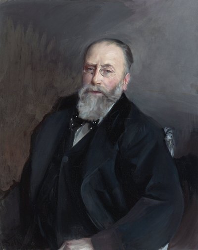「エドモンド・ド・ロスチャイルド（1845-1934）の肖像 フランスの銀行家、慈善家、収集家(エドモンド・ジェームズ・ド・ロートシルト） ジョバンニ・ボルディーニ（1842-1931）の絵画 1903年 個人蔵 作： ジョバンニ・ボルディーニ