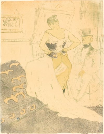 コルセットを着た女性 (Femme en corset) 作： Henri de Toulouse Lautrec