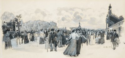 ベルヴュー・ガーデンにて 作： Henry Edward Tidmarsh