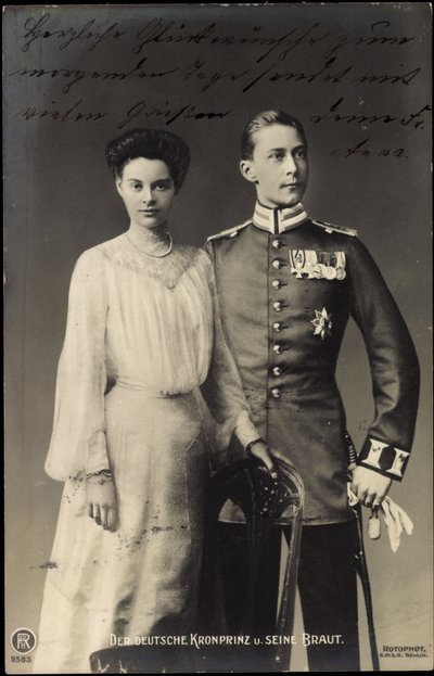 ドイツ皇太子と花嫁、フリードリヒ・ヴィルヘルム、RPH 作： Photographer German