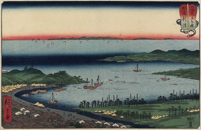 1858年8月、越後地方の新潟 作： 歌川広重