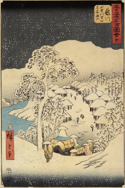 No.38 Nakayama Village in Fujikawa, July 1855 作： 歌川広重